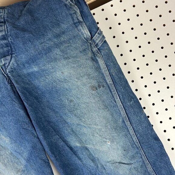 Tuf Nut Overalls 34x30 Carpenter Farmer Adult Jeans Blue Denim Work USA 90s - Picture 7 of 8